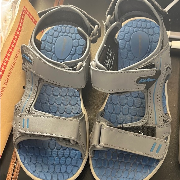 Kids Sandals - Grey and Blue Eddie Bauer Size 1 - Picture 1 of 5